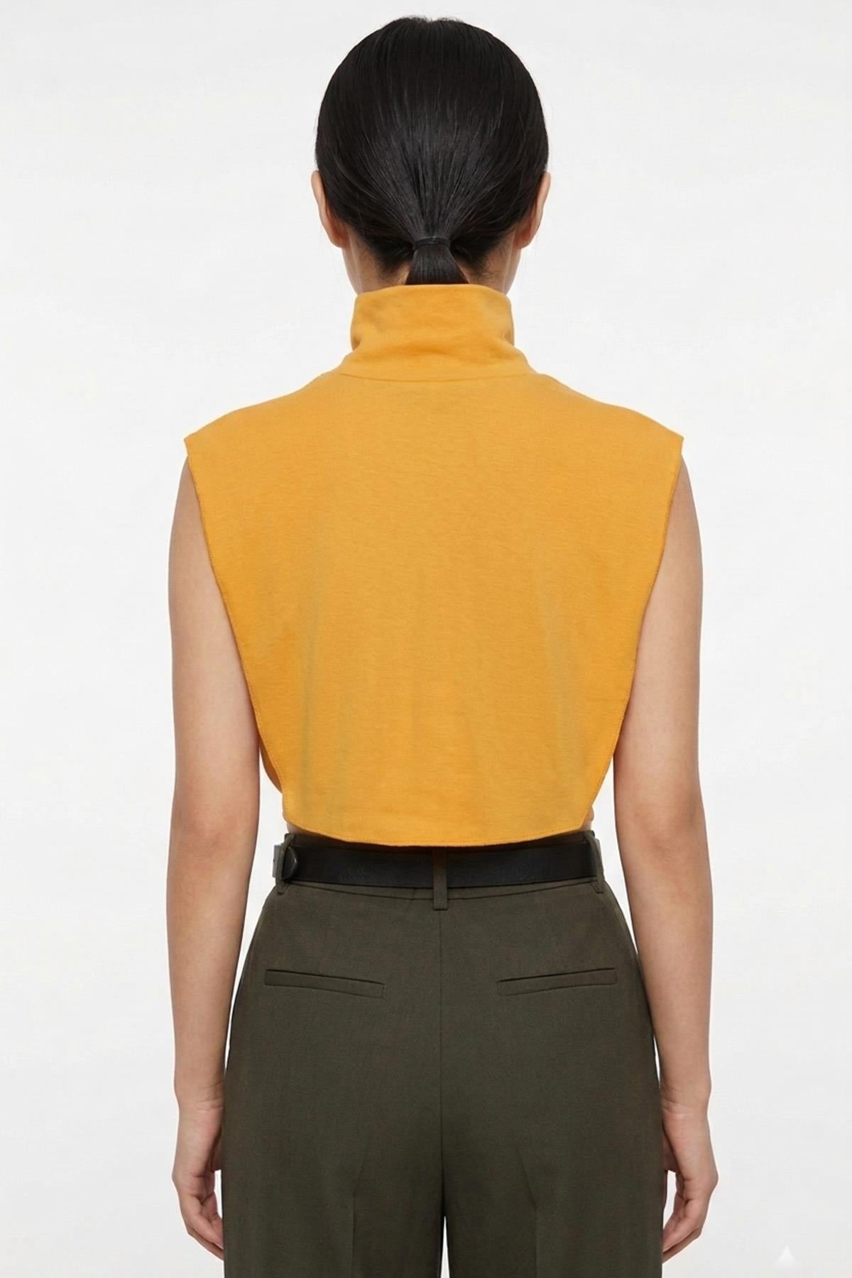 Soft Cotton-Blend High-Neck Sleeveless Modesty Top