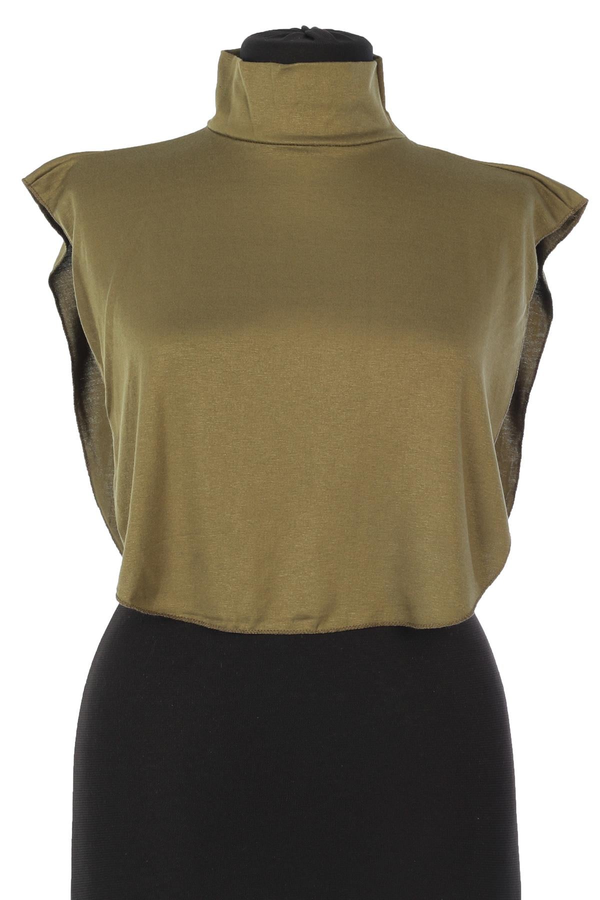 Soft Cotton-Blend High-Neck Sleeveless Modesty Top