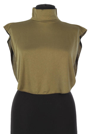 Soft Cotton-Blend High-Neck Sleeveless Modesty Top