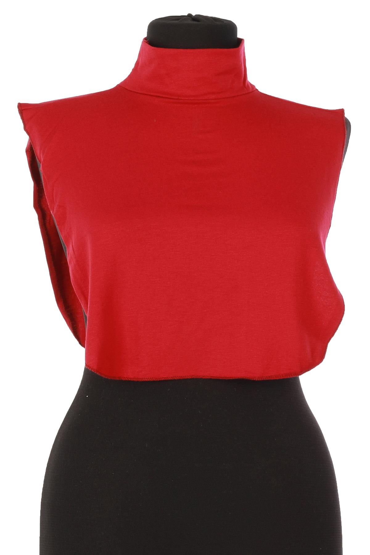Soft Cotton-Blend High-Neck Sleeveless Modesty Top