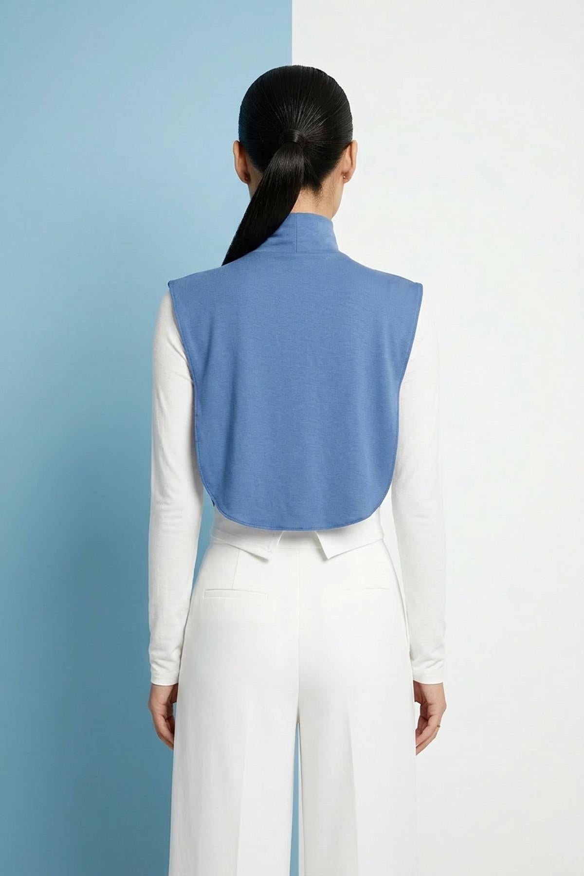 Soft Cotton-Blend High-Neck Sleeveless Modesty Top