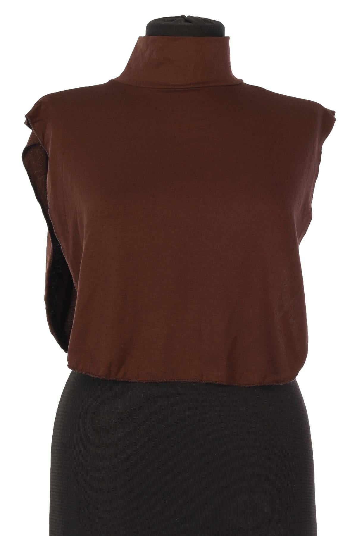 Soft Cotton-Blend High-Neck Sleeveless Modesty Top