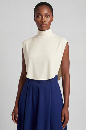 Soft Cotton-Blend High-Neck Sleeveless Modesty Top