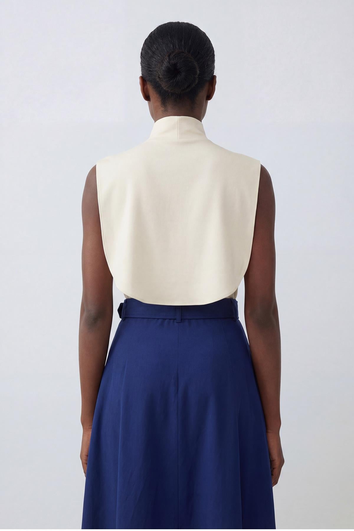Soft Cotton-Blend High-Neck Sleeveless Modesty Top