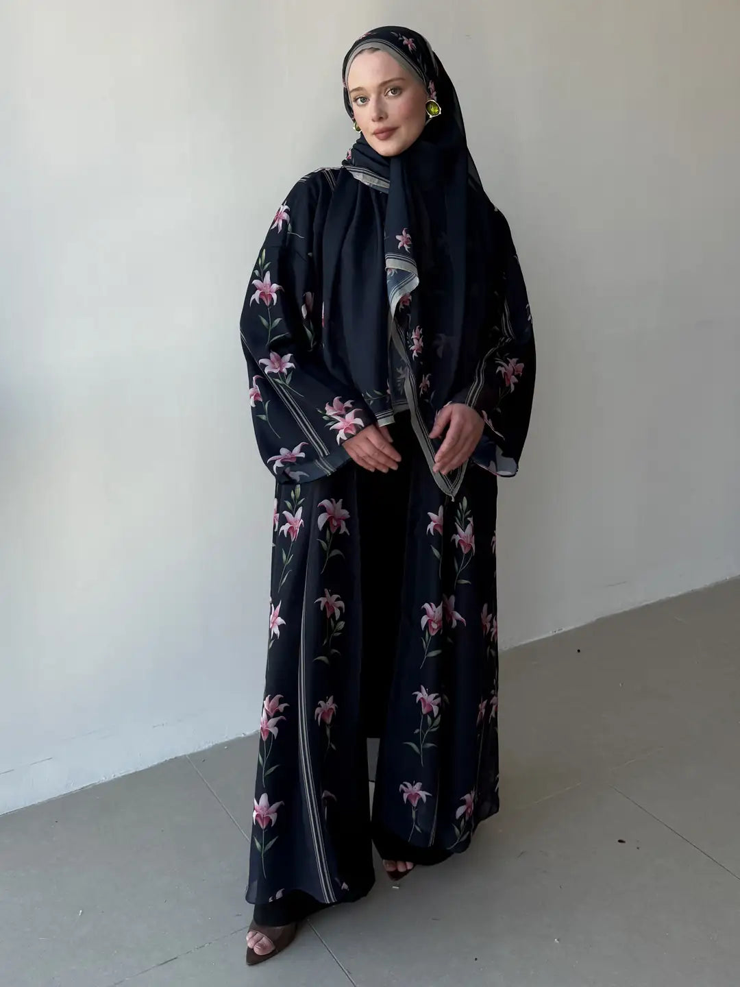 Abaya and Shawl Two-Piece Set