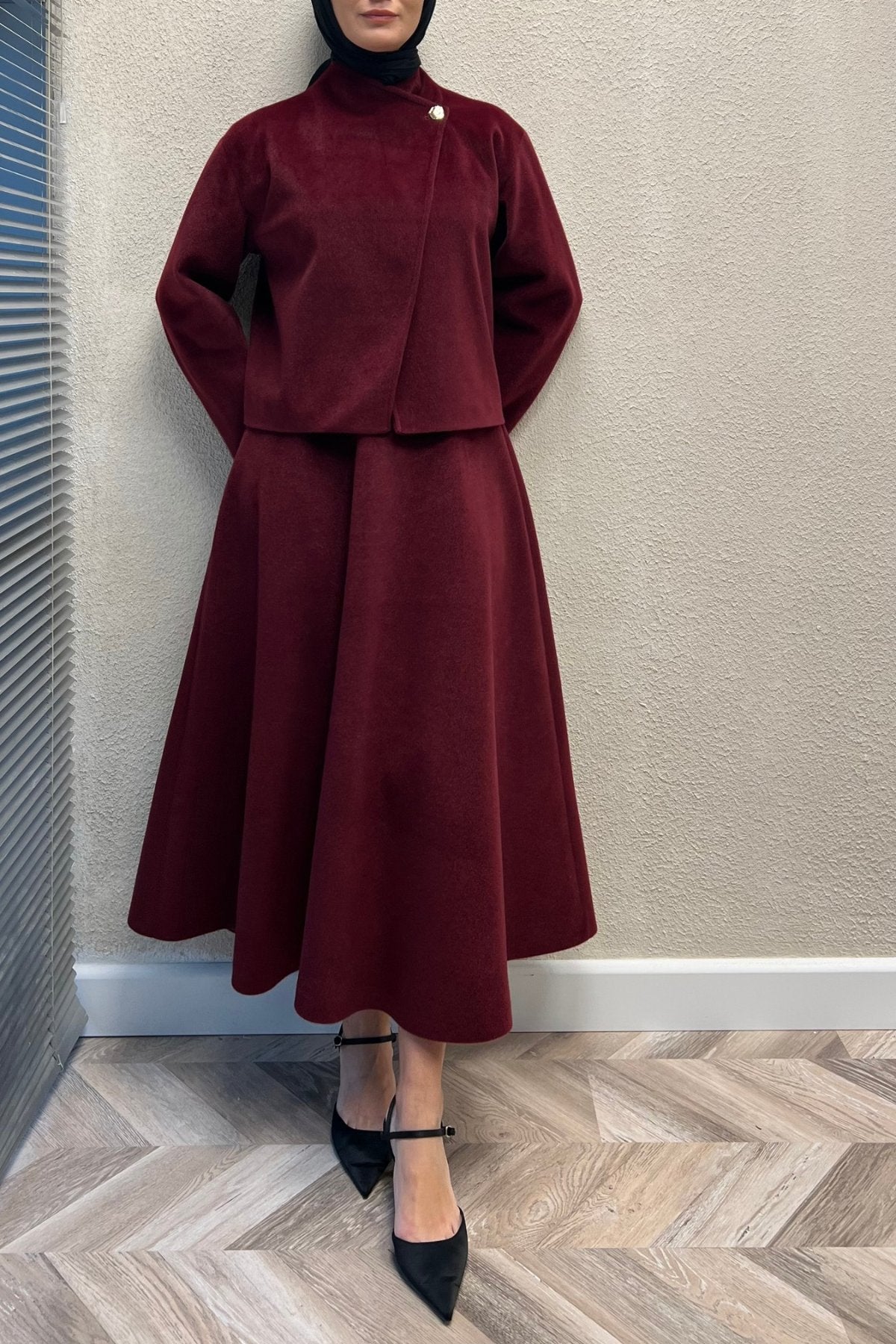 Elegant Winter Set in Premium Wool Fabric (SK017)