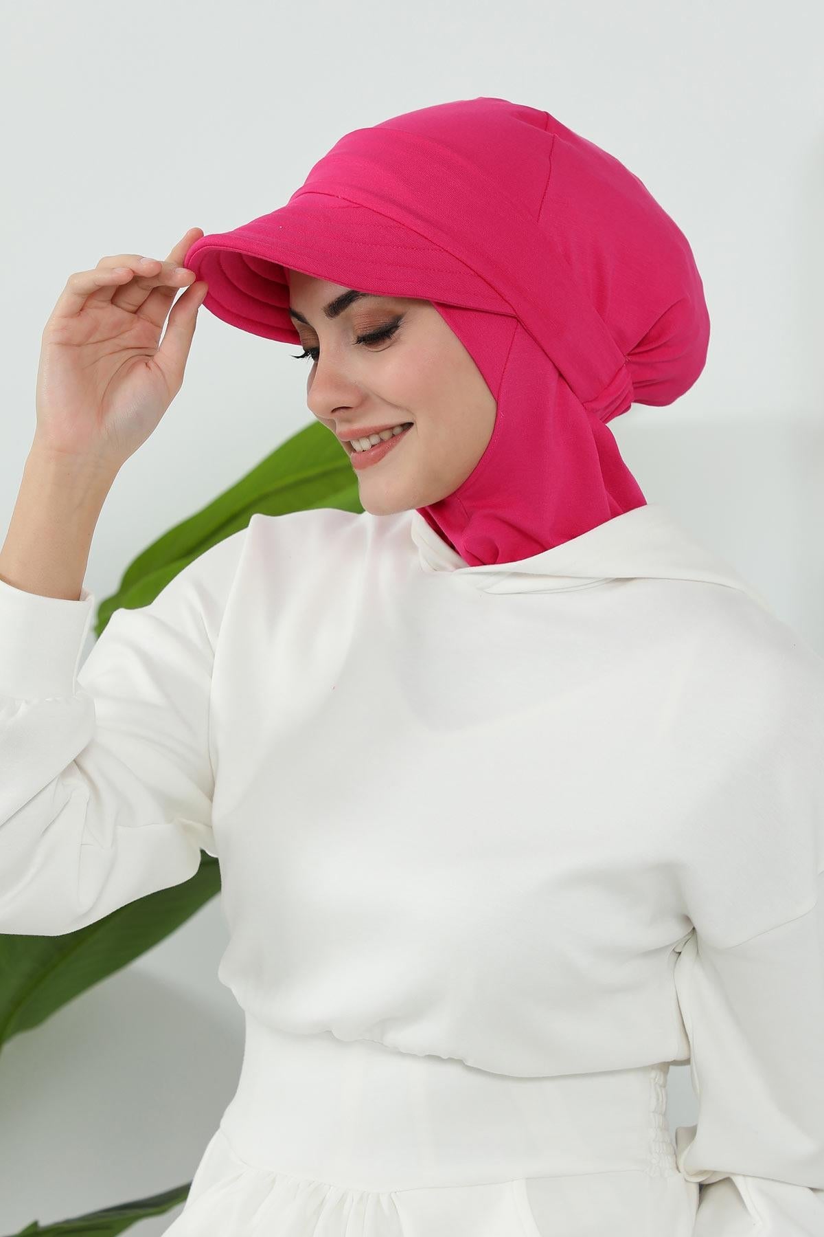 Jersey Hijab Cap with Removable Visor