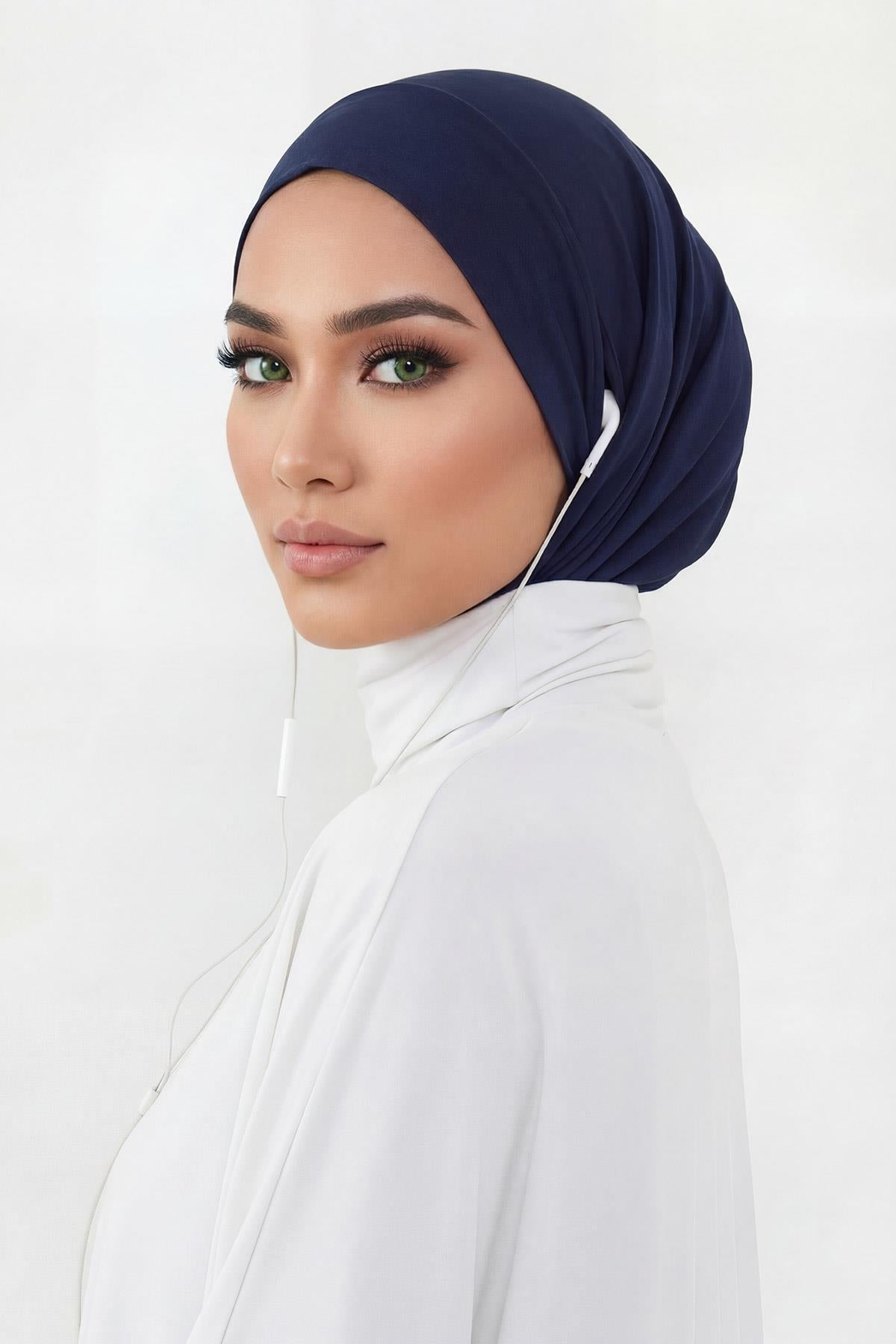 Jersey Bonnet with Neck Coverage and Earphone Opening