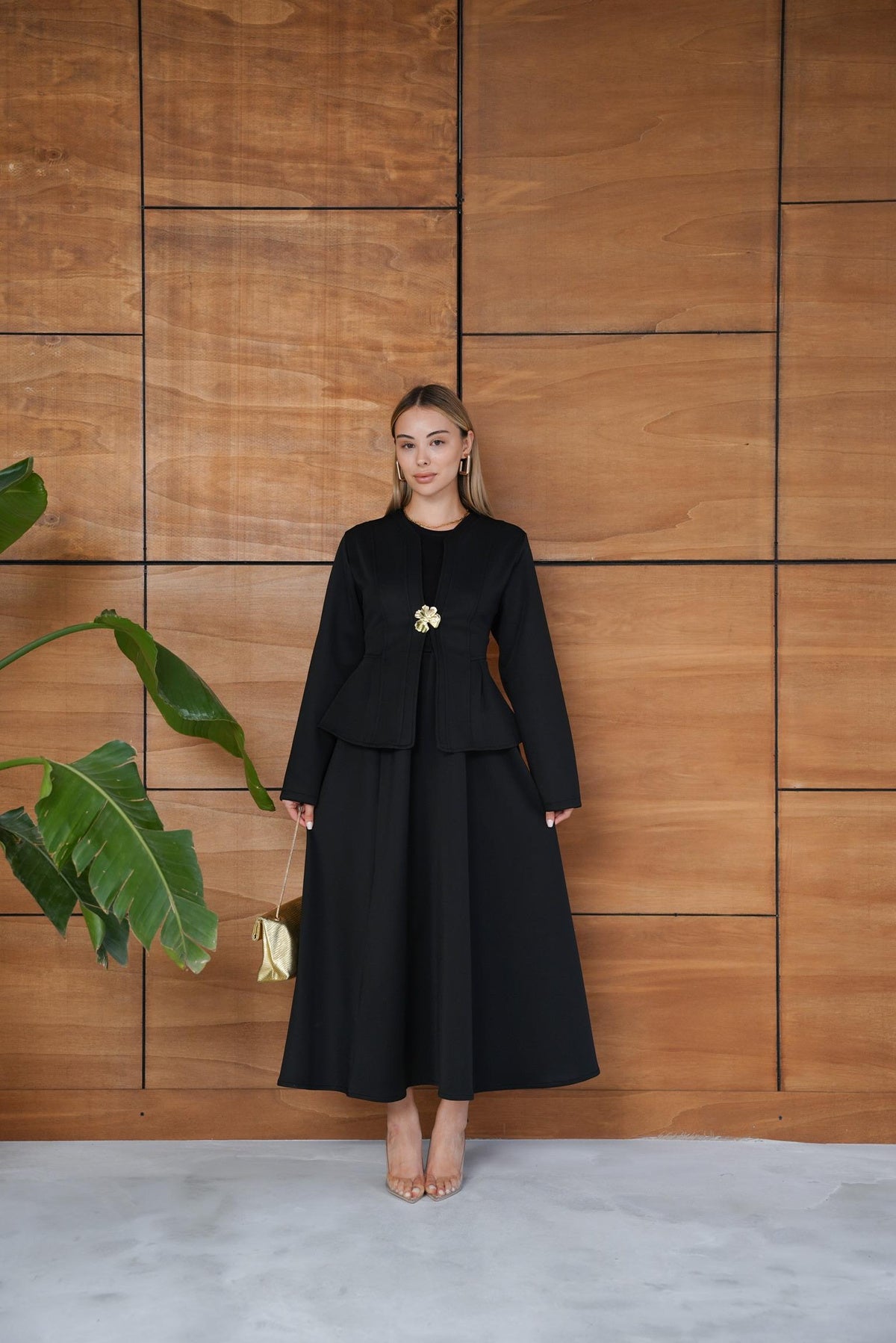 Elegant scuba fabric Two-Piece Skirt Set – ST011