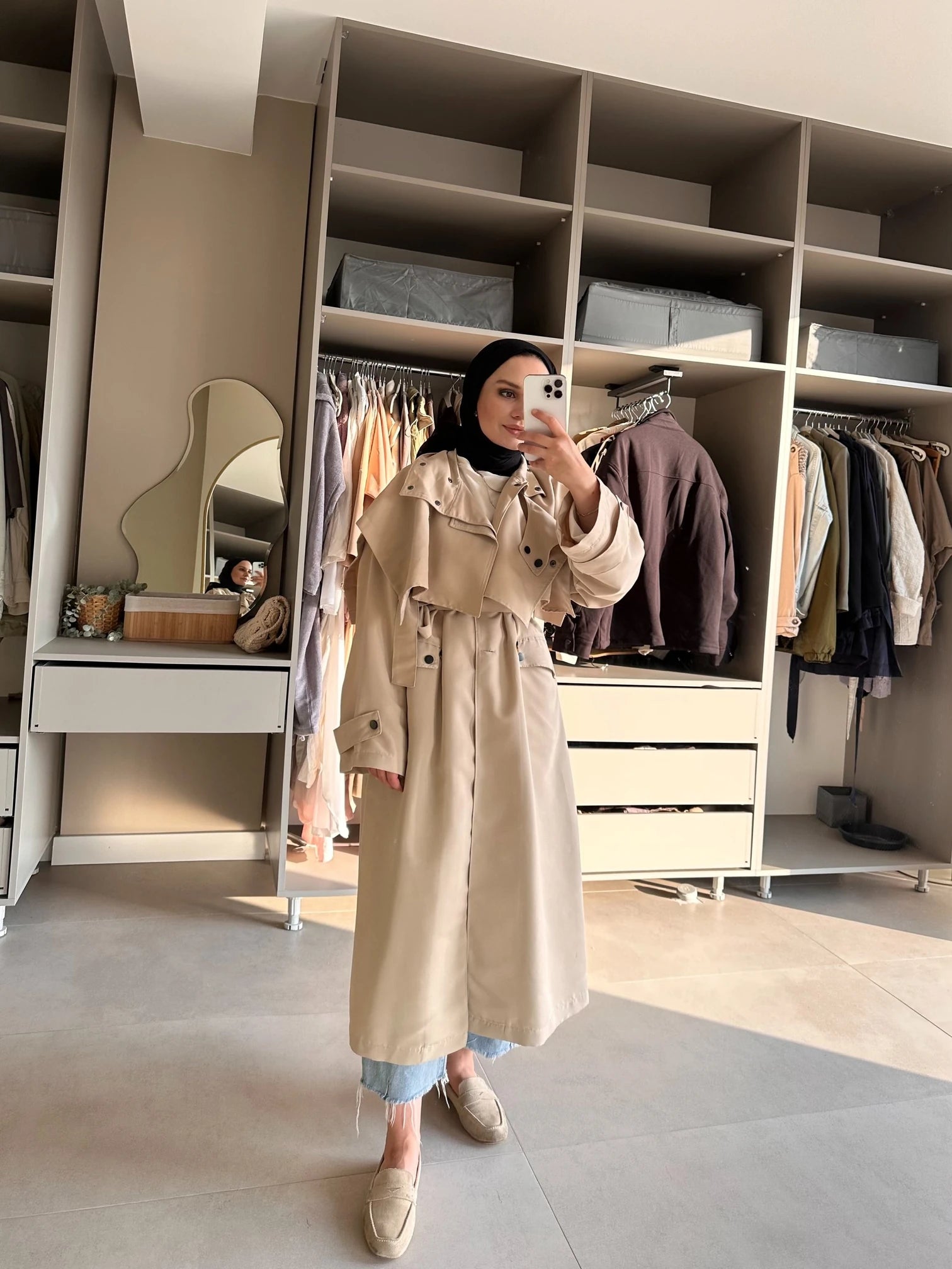 Elegant Long Trench Coat – JK004