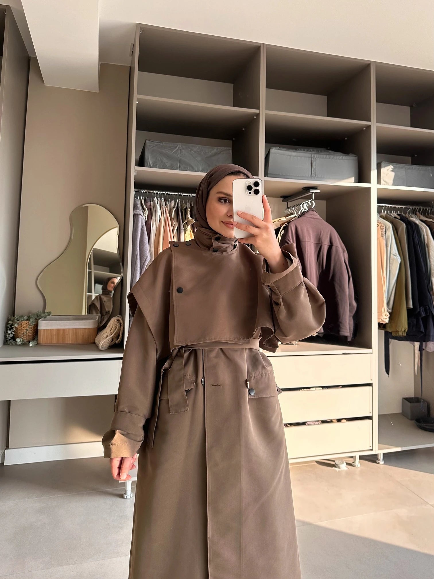 Elegant Long Trench Coat – JK004