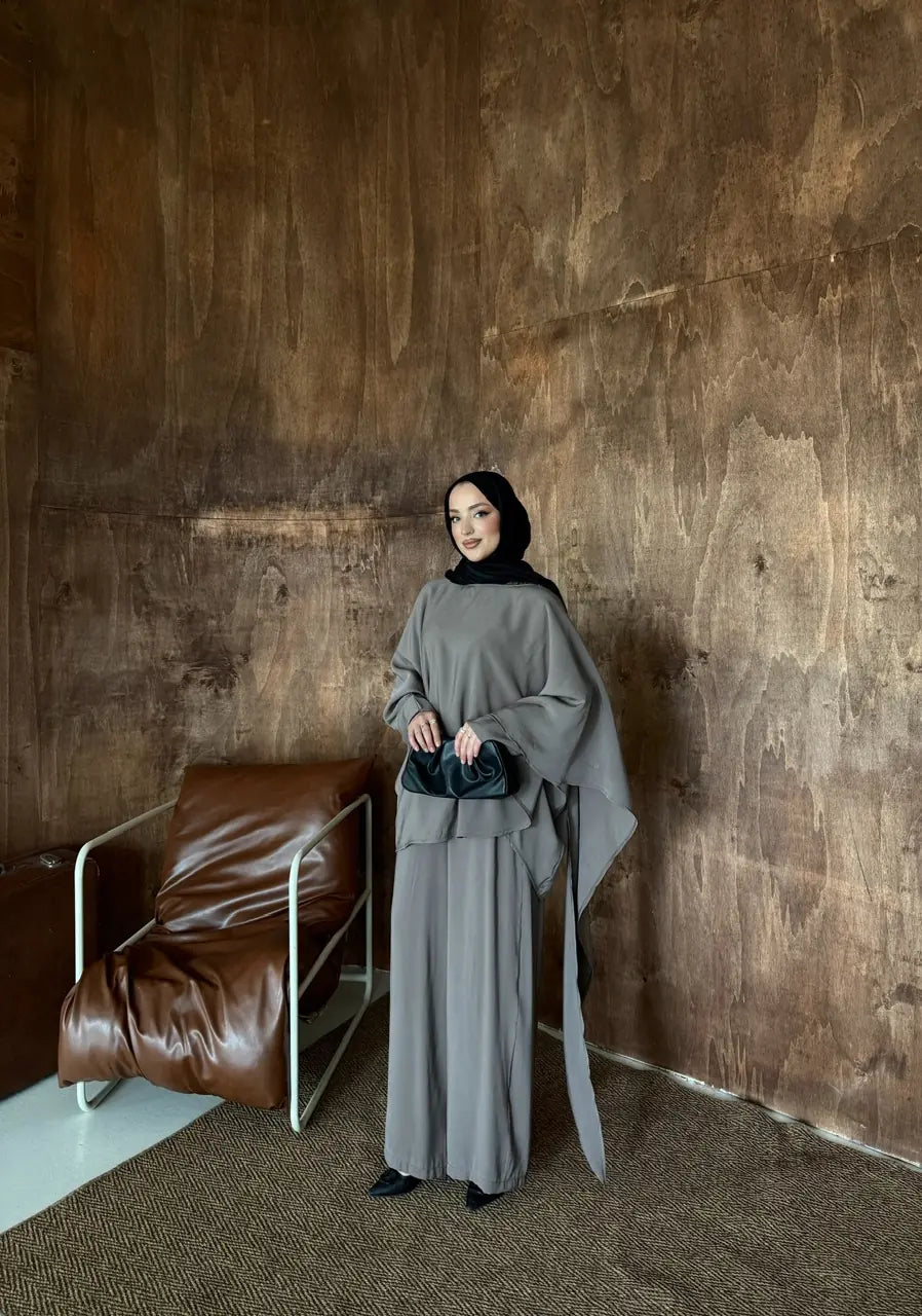 Cupra Shawl Collar Two-Piece Set