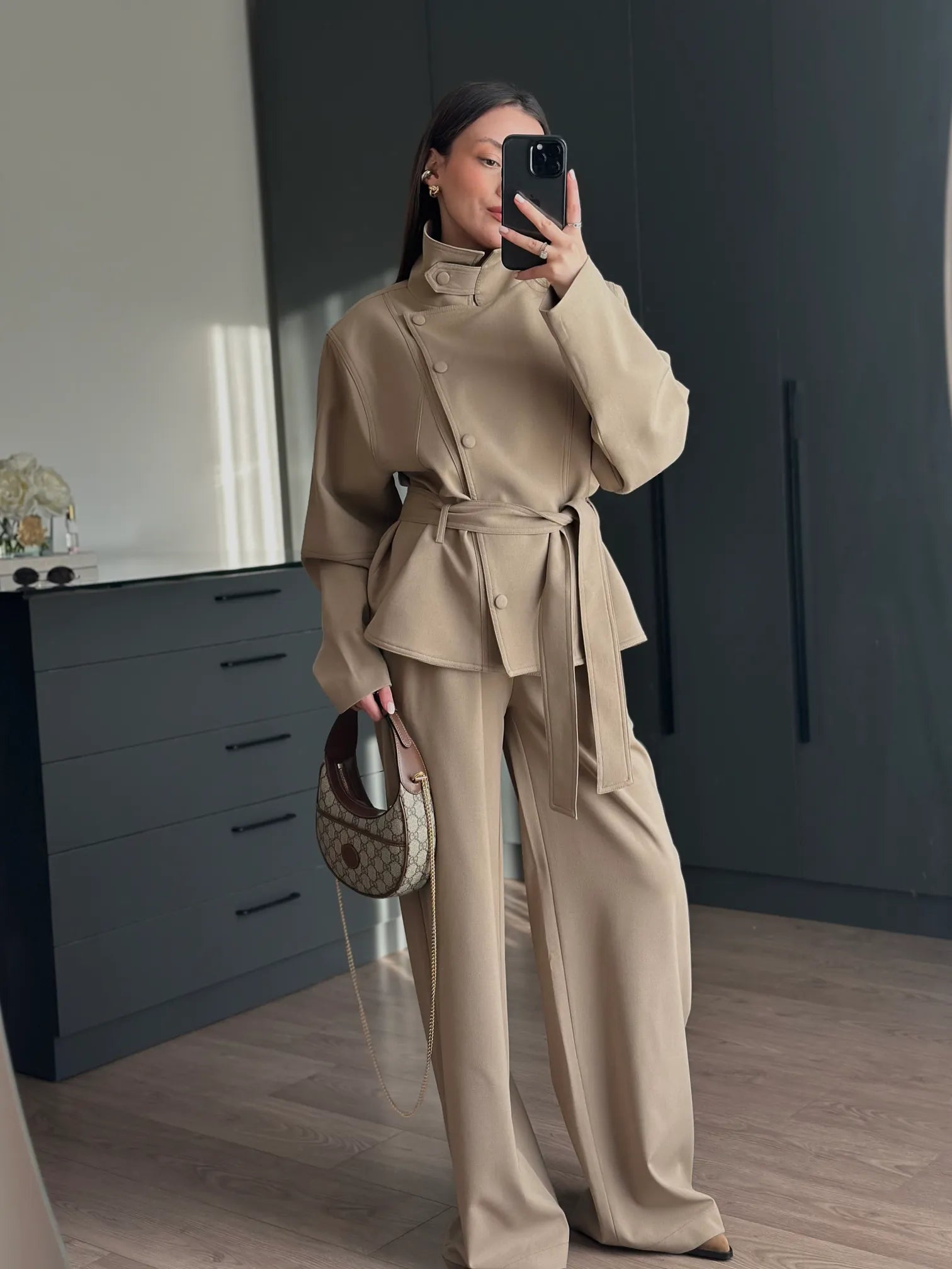 Stand Collar Jacket & Trouser Set (PT009)