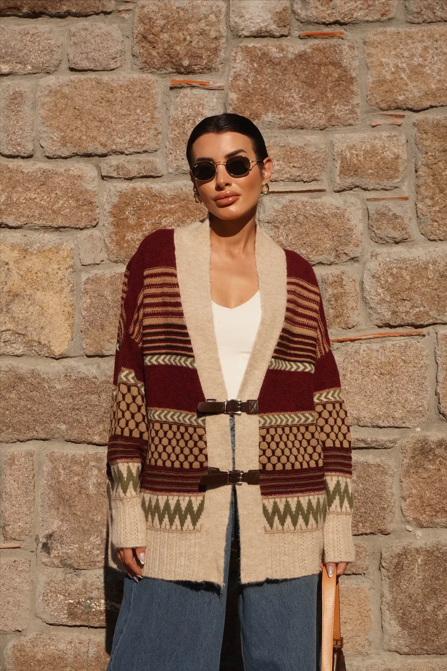 Oversized Cardigan with Belt BL003