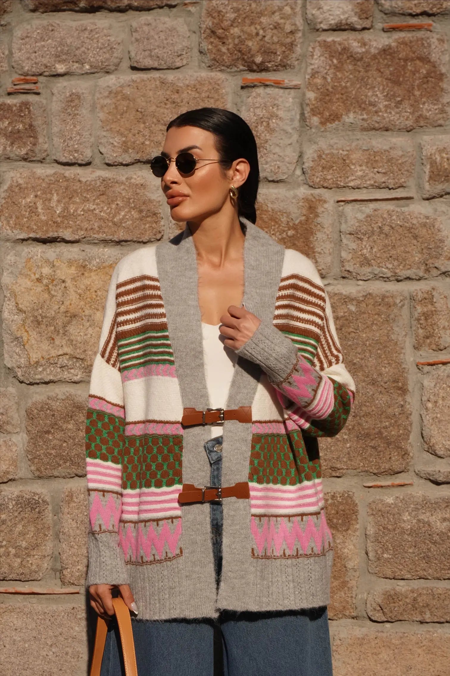 Oversized Cardigan with Belt BL003