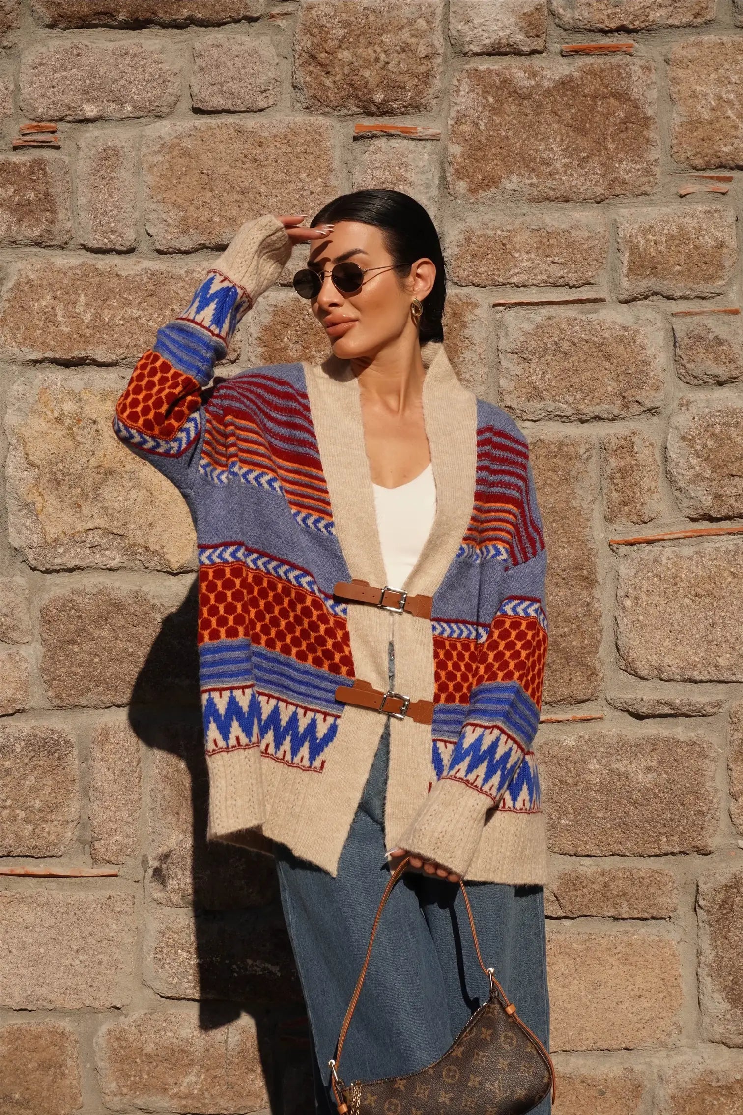 Oversized Cardigan with Belt BL003