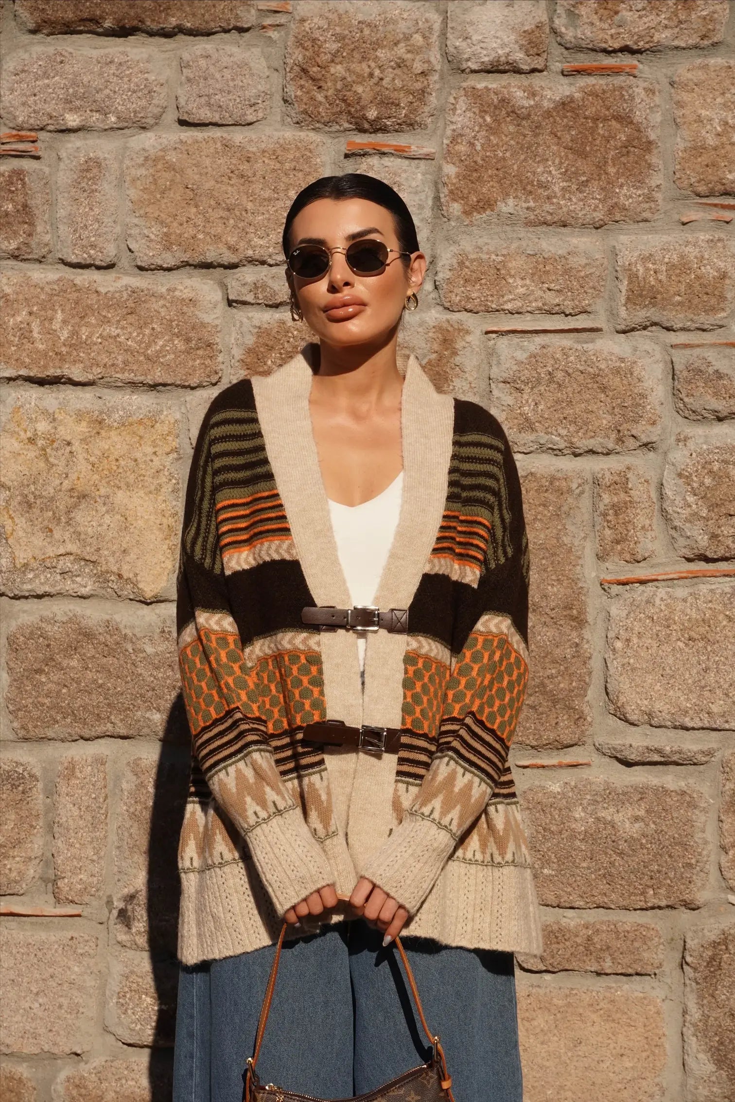 Oversized Cardigan with Belt BL003