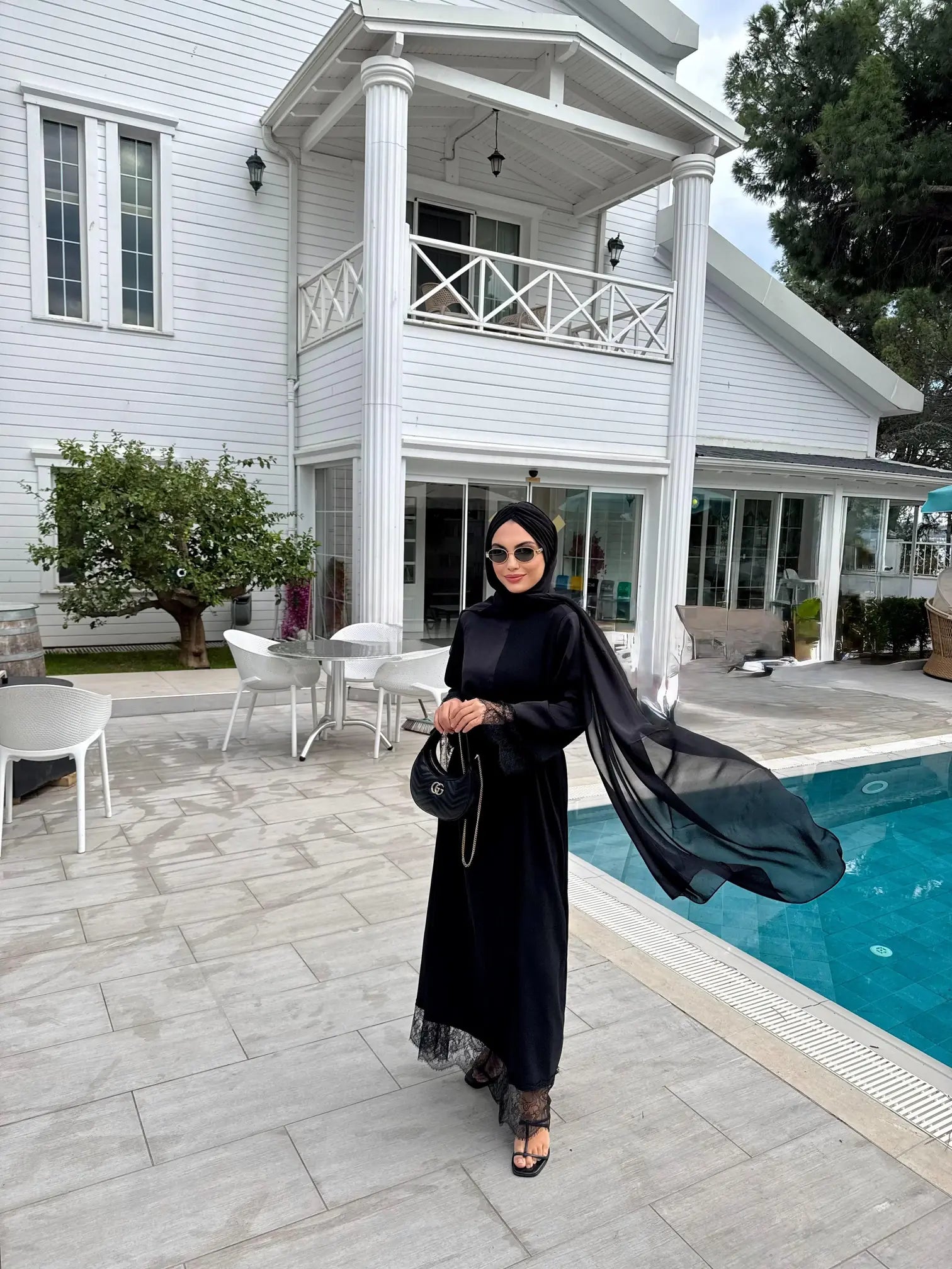 Luxury Silk Dress with Lace Details DR004