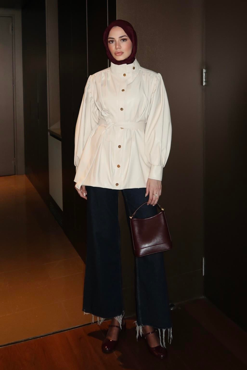 Belted Leather Jacket JK016