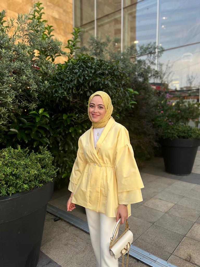 Lara Elegant Sax  Taffeta Jacket