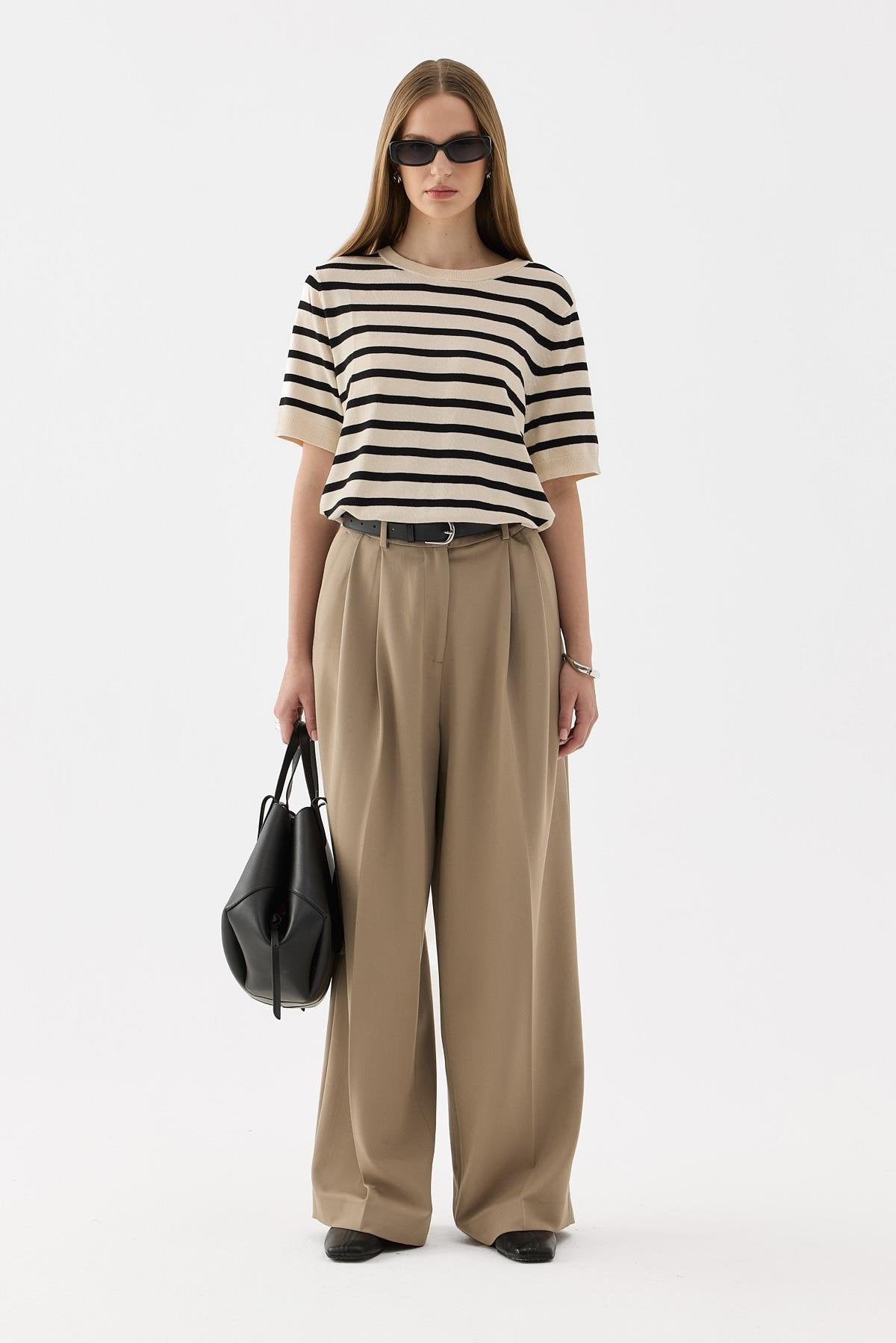 High-Waist Fluid Trousers