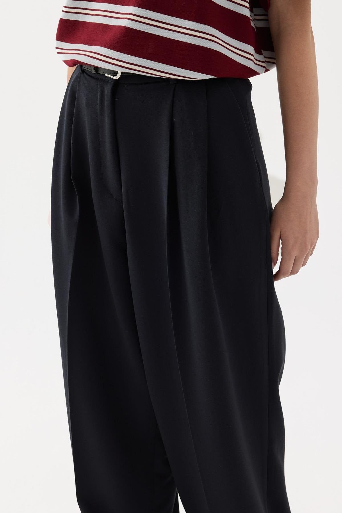 High-Waist Fluid Trousers