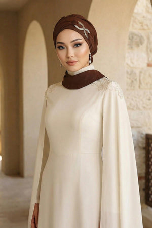 Pre-Styled Aerobin Turban with Elegant Metal Pin