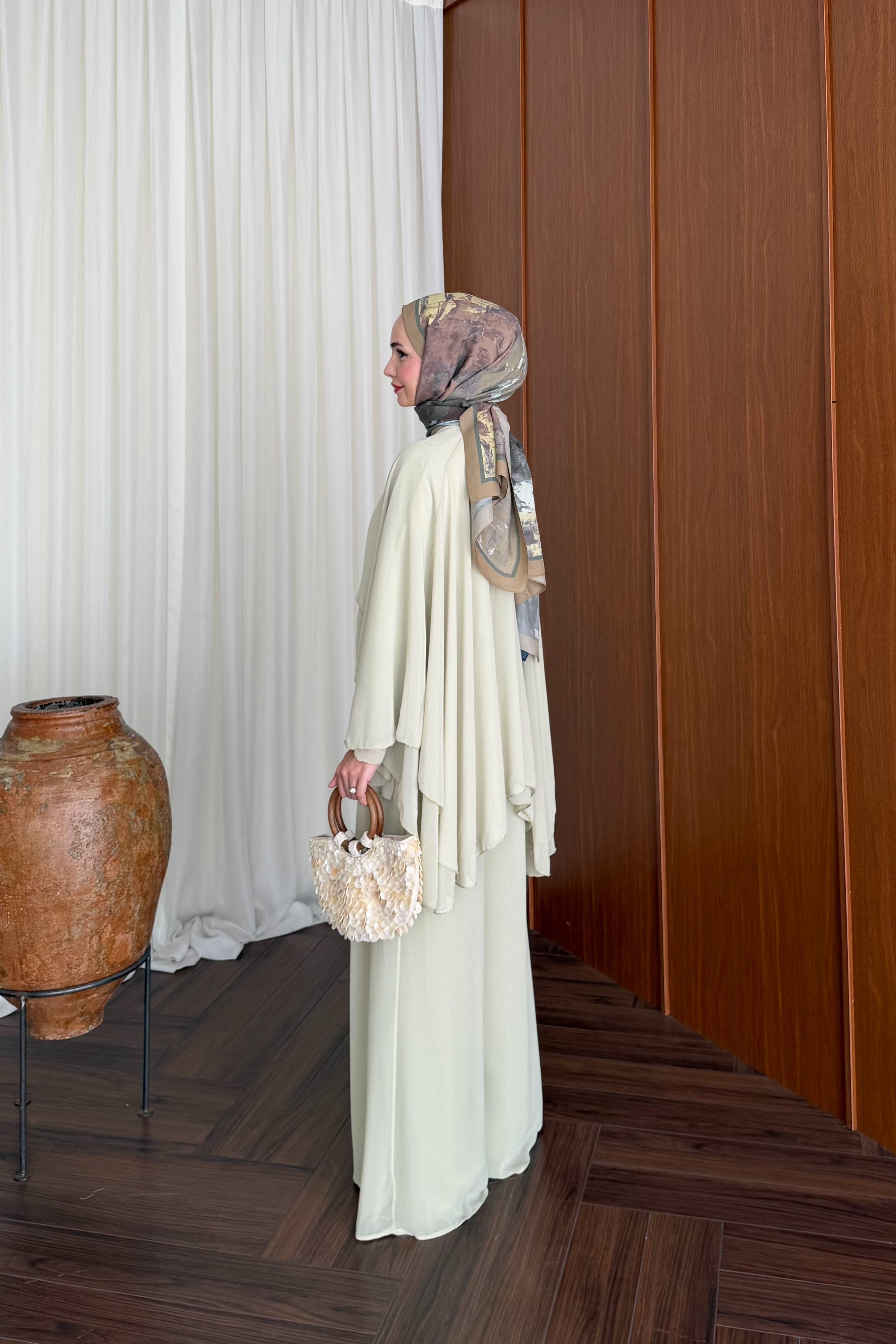 Chiffon Layered Top & Wide-Leg Pant Set — MİNT