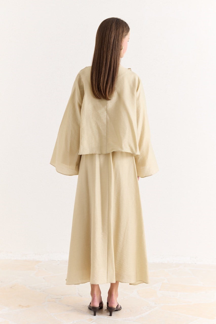 Ruffled Top & Midi Skirt Set - Modest, Relaxed Fit — Çağla