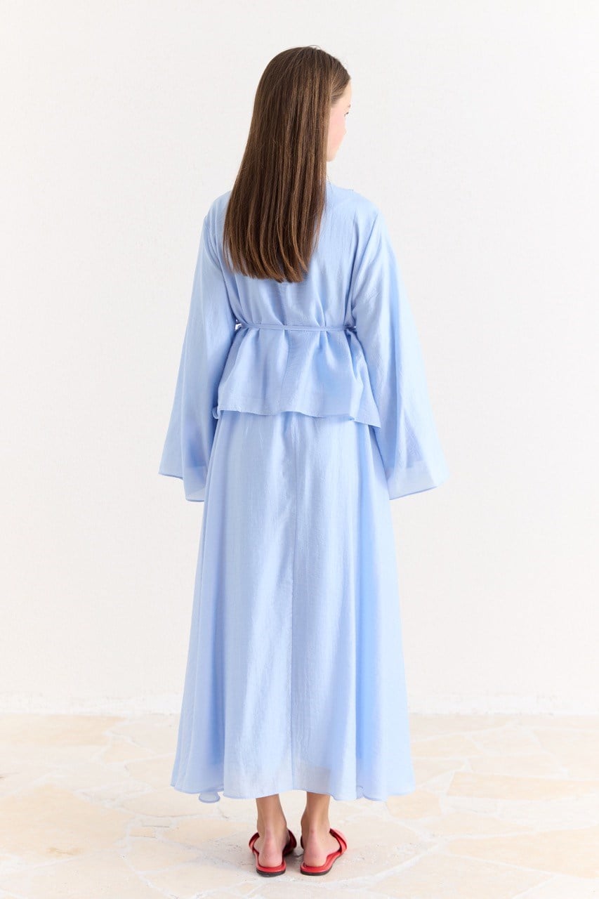 Ruffled Top & Midi Skirt Set - Modest, Relaxed Fit — Mavi
