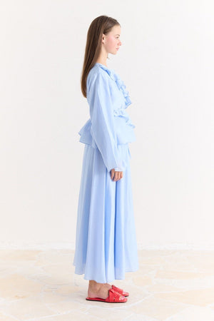 Ruffled Top & Midi Skirt Set - Modest, Relaxed Fit — Mavi