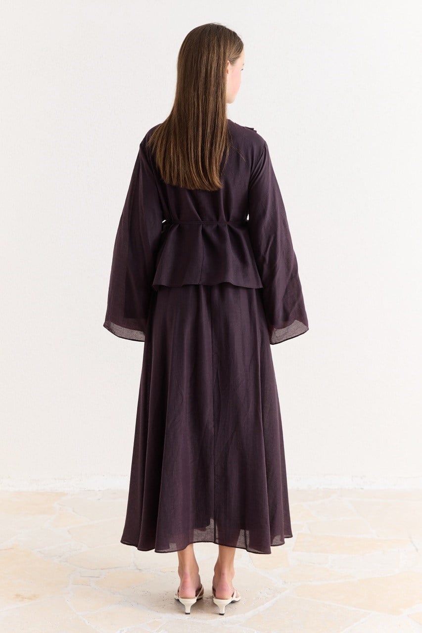 Ruffled Top & Midi Skirt Set - Modest, Relaxed Fit — Mürdüm