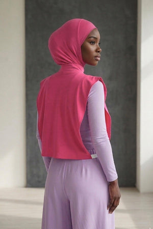 One-Piece Bonnet & Neck Cover – Soft Cotton Lycra Jersey