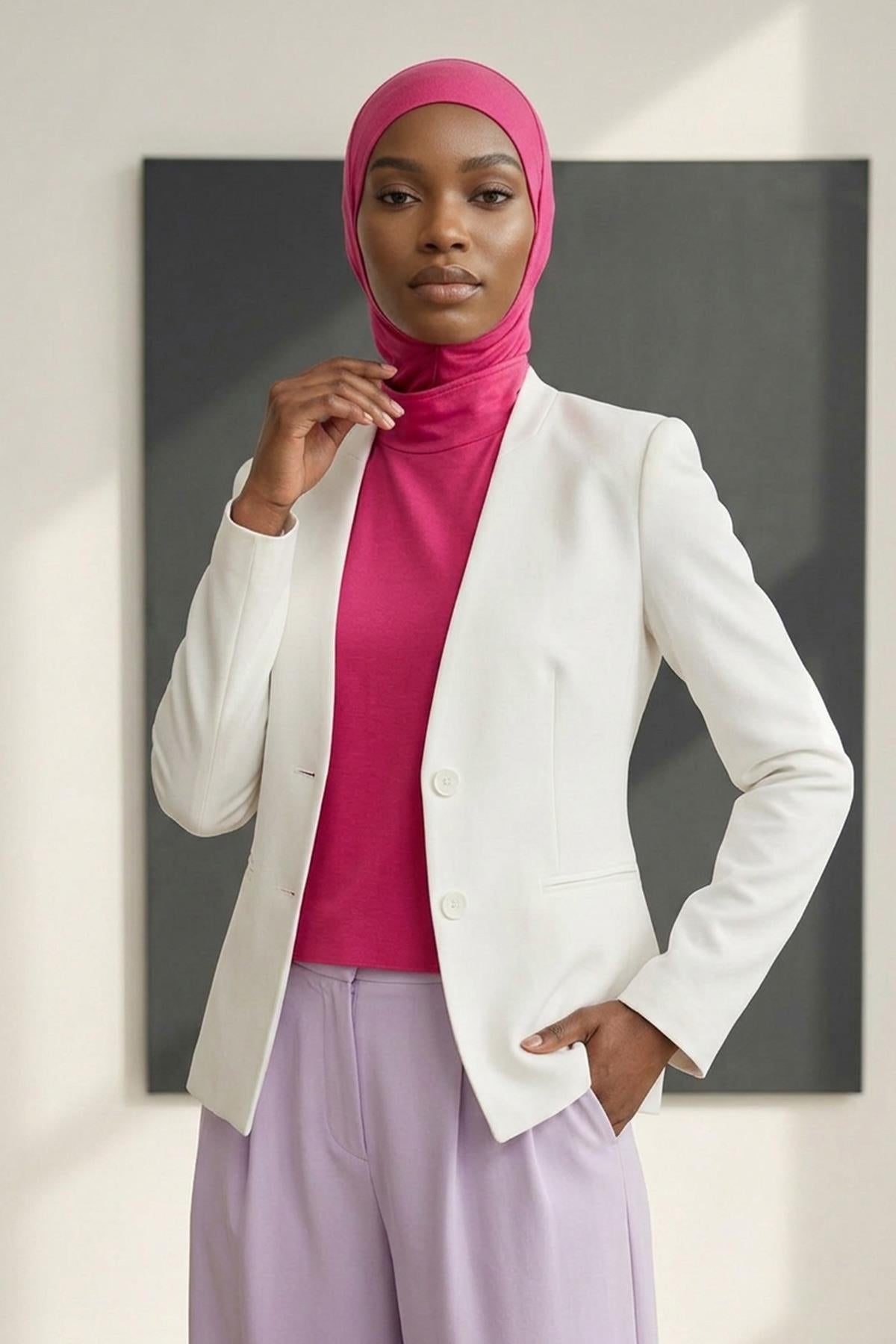 One-Piece Bonnet & Neck Cover – Soft Cotton Lycra Jersey