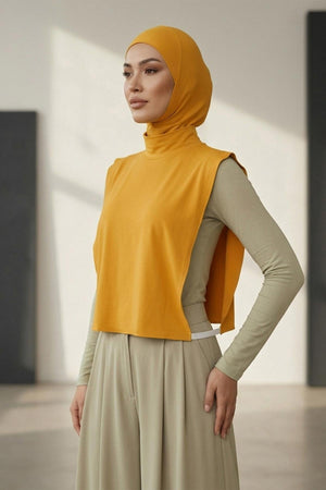 One-Piece Bonnet & Neck Cover – Soft Cotton Lycra Jersey