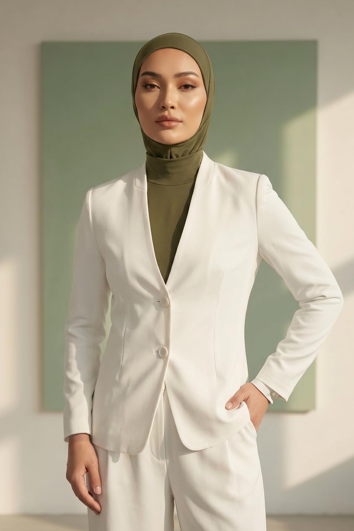 One-Piece Bonnet & Neck Cover – Soft Cotton Lycra Jersey