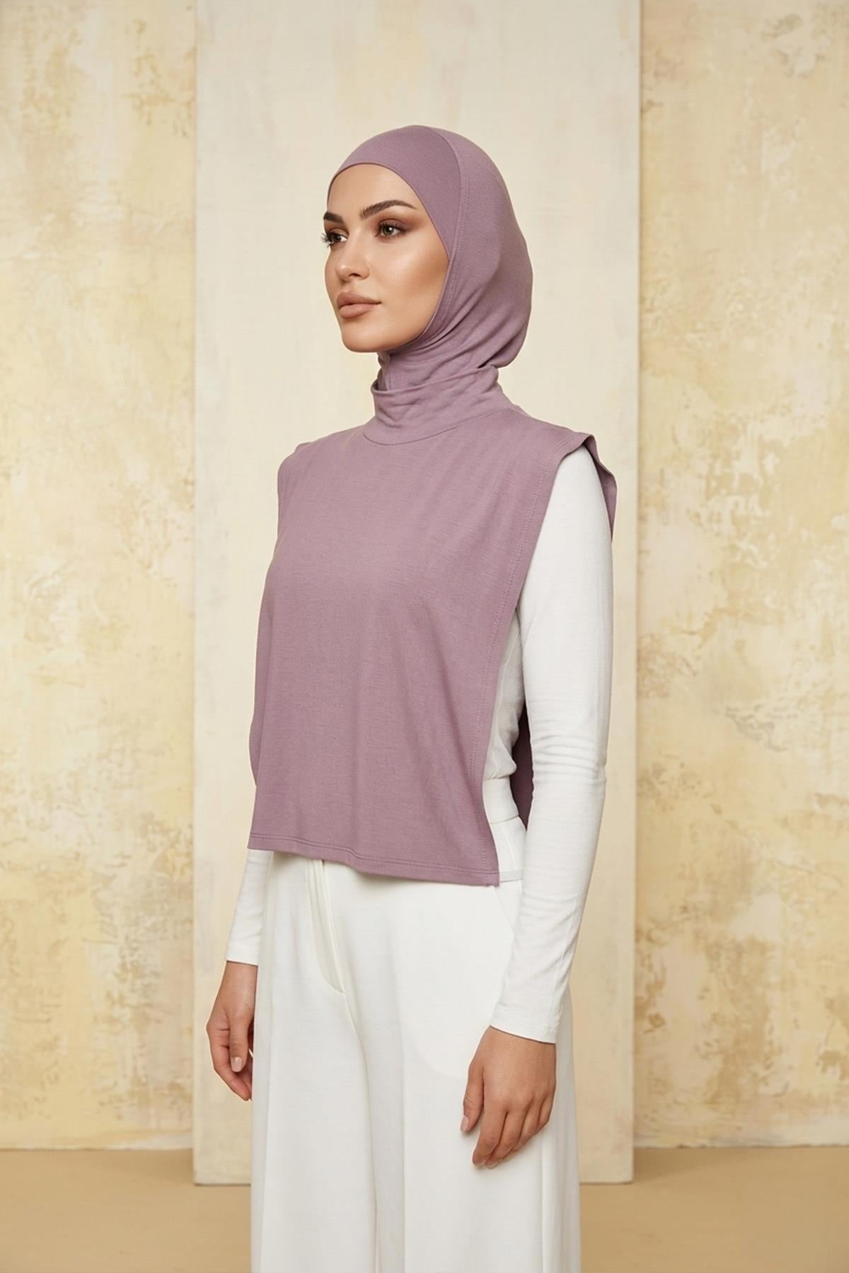 One-Piece Bonnet & Neck Cover – Soft Cotton Lycra Jersey