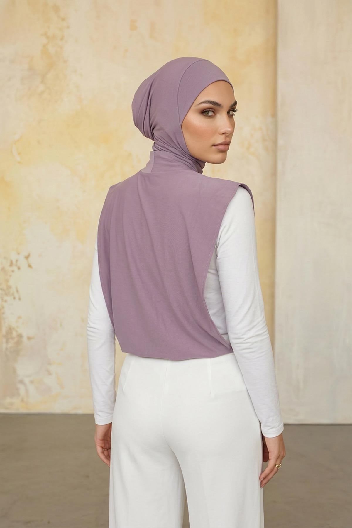 One-Piece Bonnet & Neck Cover – Soft Cotton Lycra Jersey
