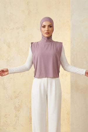 One-Piece Bonnet & Neck Cover – Soft Cotton Lycra Jersey
