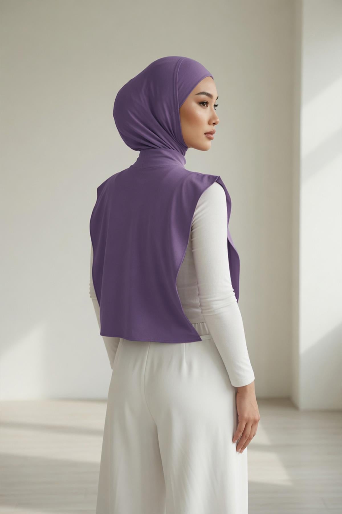 One-Piece Bonnet & Neck Cover – Soft Cotton Lycra Jersey