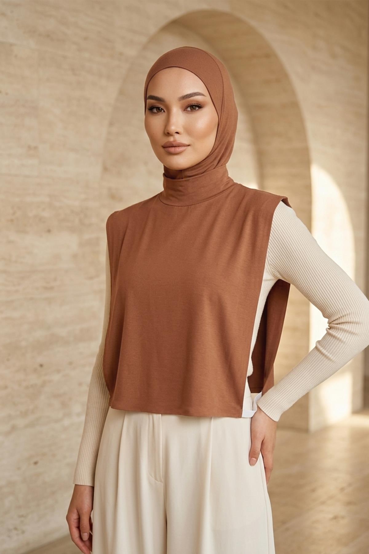 One-Piece Bonnet & Neck Cover – Soft Cotton Lycra Jersey