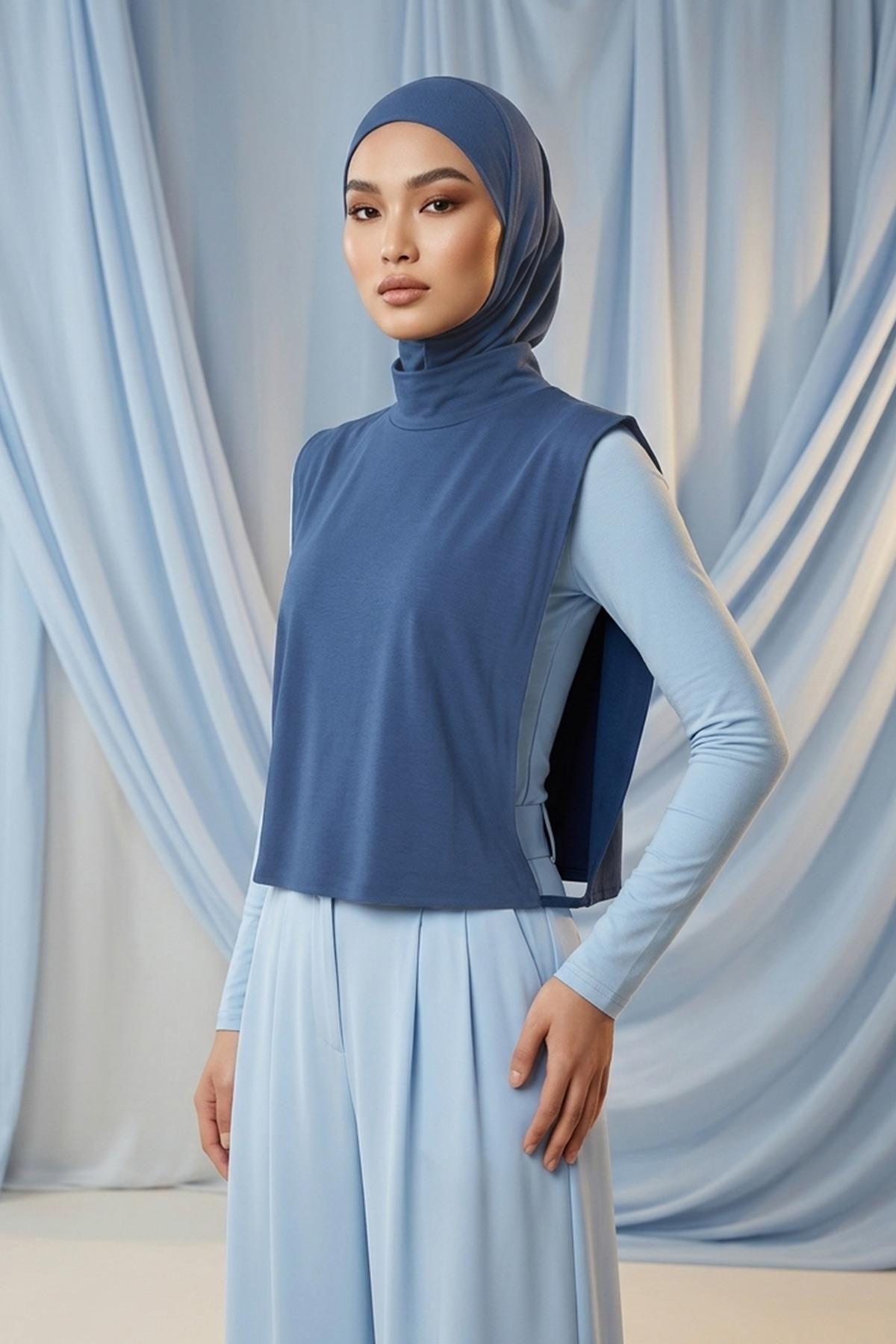 One-Piece Bonnet & Neck Cover – Soft Cotton Lycra Jersey