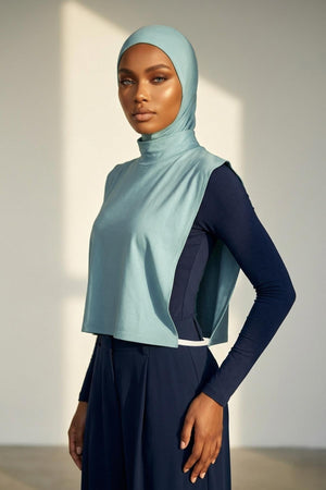 One-Piece Bonnet & Neck Cover – Soft Cotton Lycra Jersey