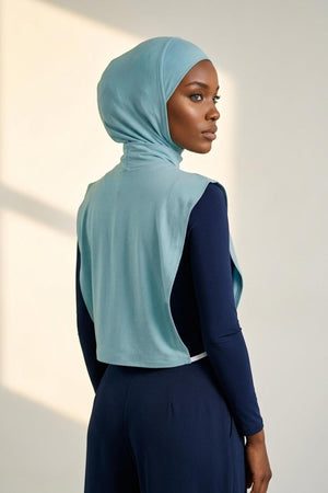 One-Piece Bonnet & Neck Cover – Soft Cotton Lycra Jersey