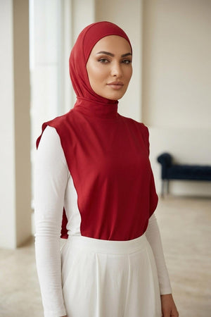 One-Piece Bonnet & Neck Cover – Soft Cotton Lycra Jersey