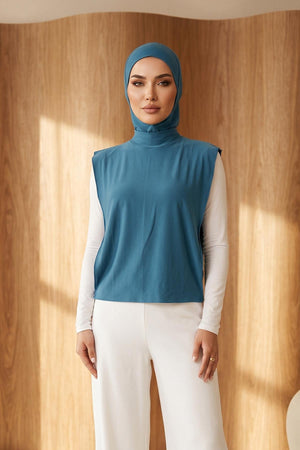One-Piece Bonnet & Neck Cover – Soft Cotton Lycra Jersey