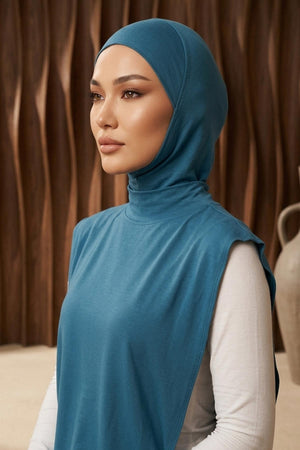 One-Piece Bonnet & Neck Cover – Soft Cotton Lycra Jersey