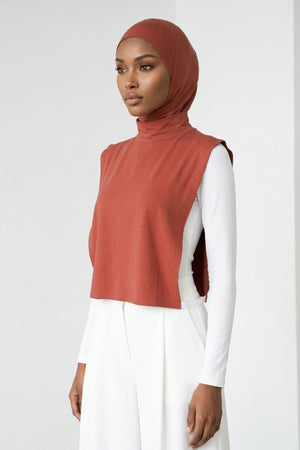 One-Piece Bonnet & Neck Cover – Soft Cotton Lycra Jersey