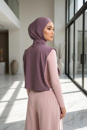 One-Piece Bonnet & Neck Cover – Soft Cotton Lycra Jersey