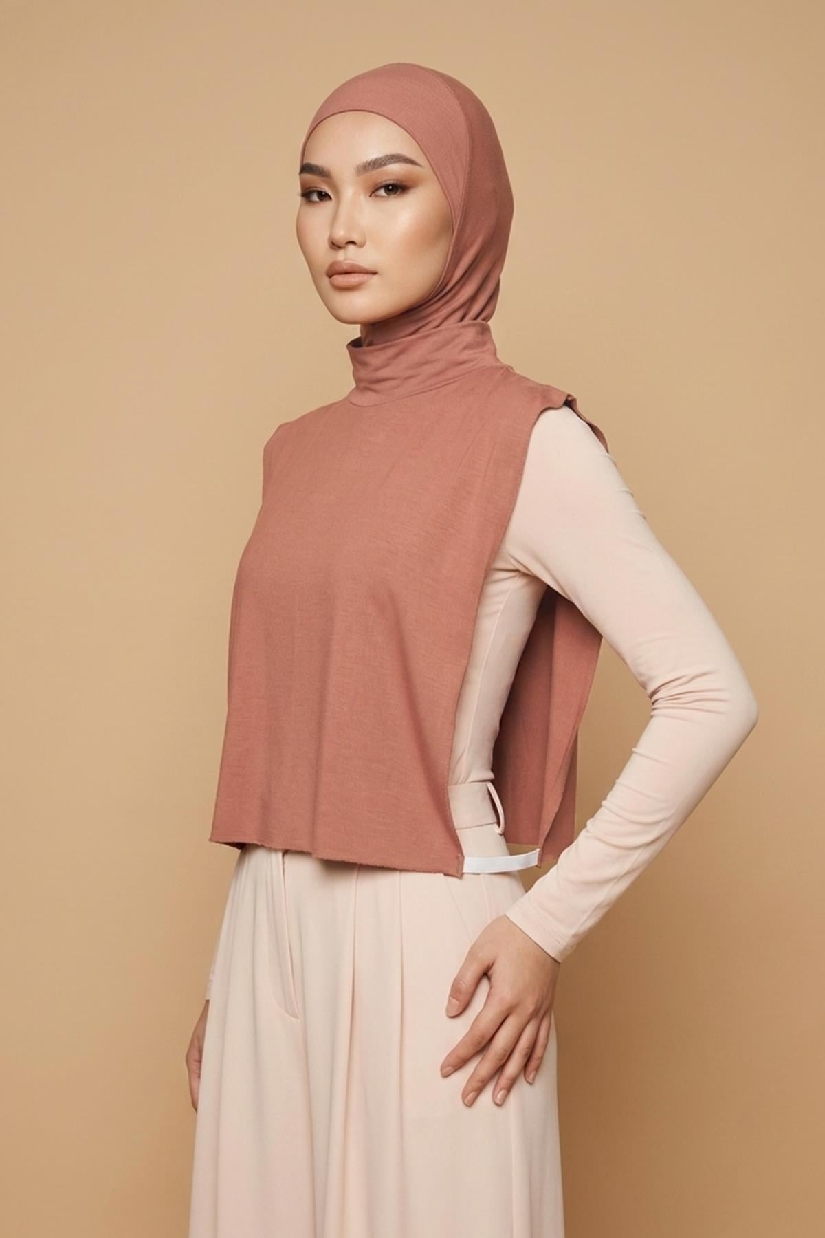 One-Piece Bonnet & Neck Cover – Soft Cotton Lycra Jersey